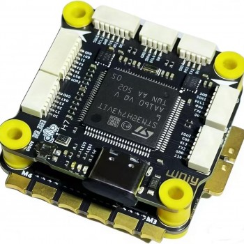 STM32 BF H743 Flight Controller Board, Black PCB with USB-C Interface, Integrated Power Distribution 32-Bit Processor for Betaflight BF RC Quadcopter Drones (4 in 1 65A BLHeli 32 ESC)3-6S