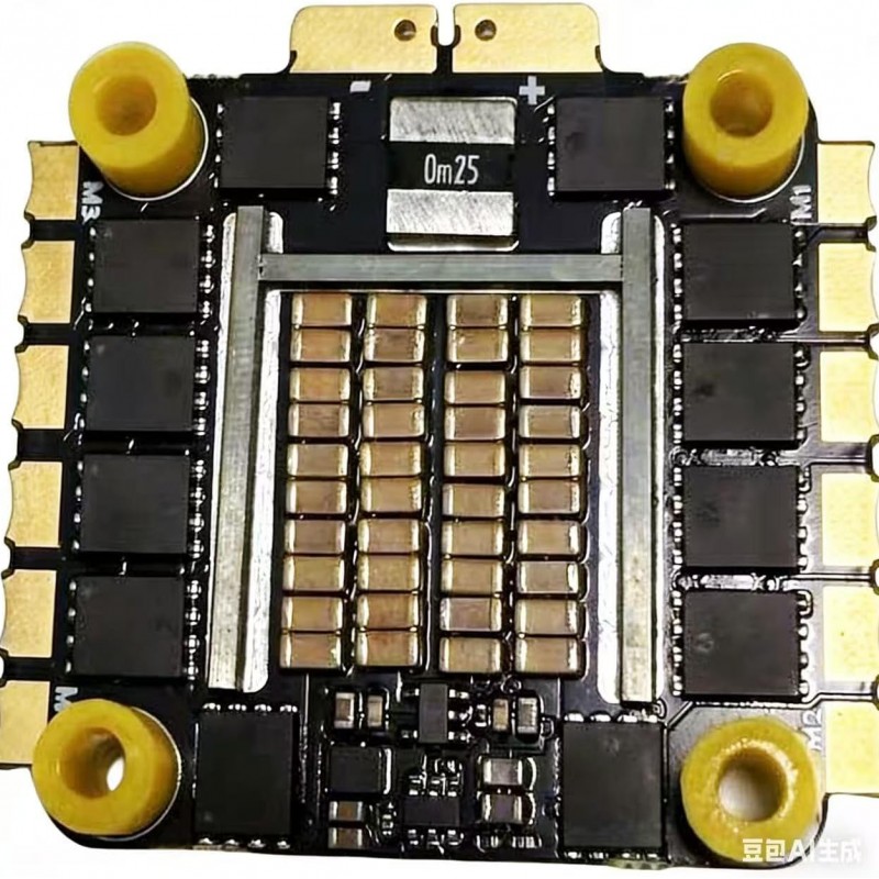 STM32 BF H743 Flight Controller Board, Black PCB with USB-C Interface, Integrated Power Distribution 32-Bit Processor for Betaflight BF RC Quadcopter Drones (4 in 1 65A BLHeli 32 ESC)3-6S